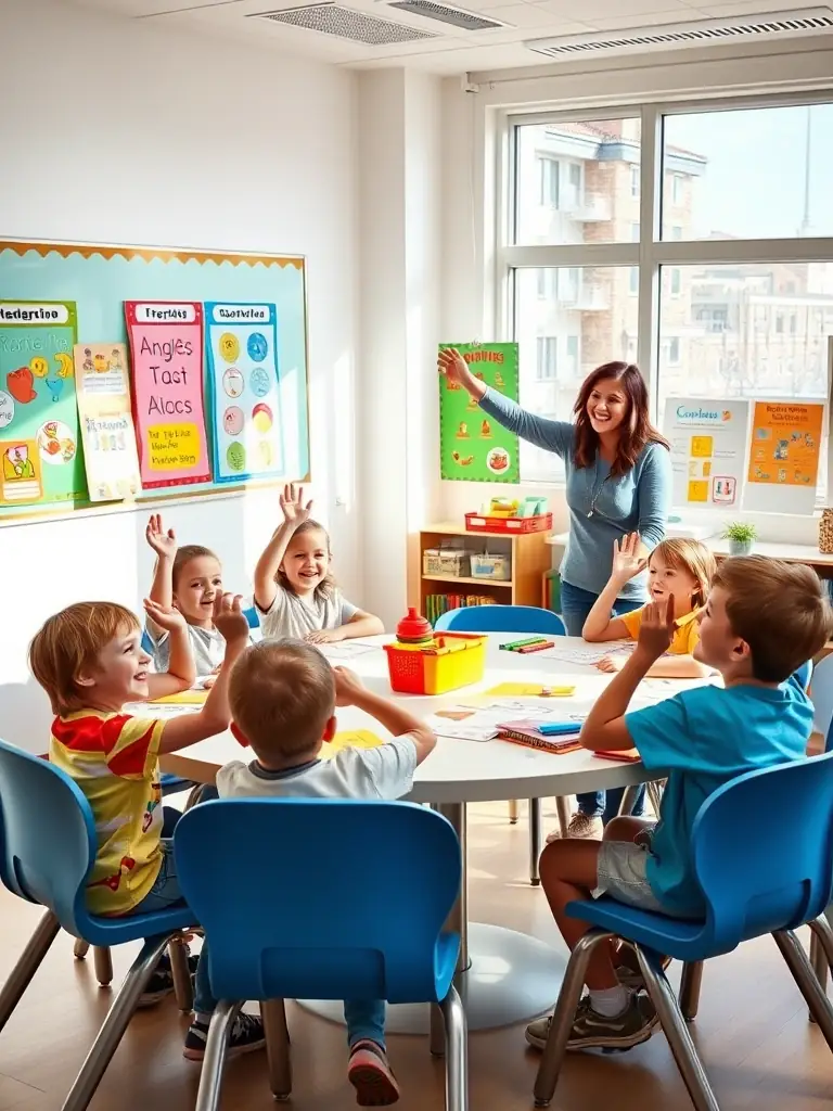 A picture of children participating in an educational workshop about the history of the Château d'Aurouze, led by a member of the organization.